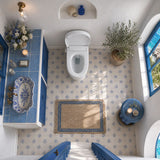 Toilet Cover Seat with Posterior Wash and Self Nozzle Cleaning Left/Right Water Connection for toilet 500x370x60mm - White