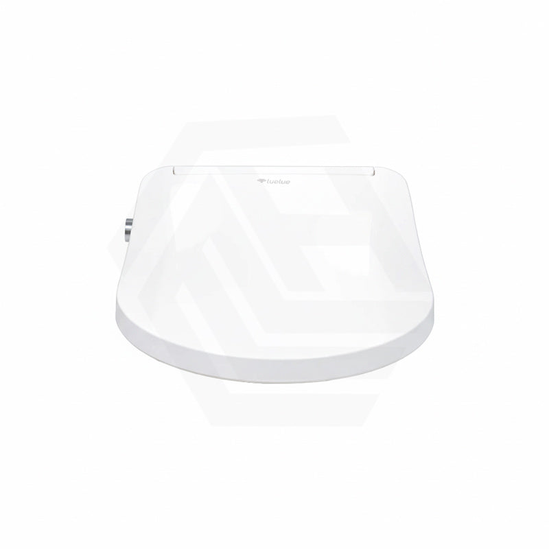 Ultra Slim Electric Intelligent Bidet Seat with Instant Heating and Remote Control for D Shape Toilets 508x375x93mm - White