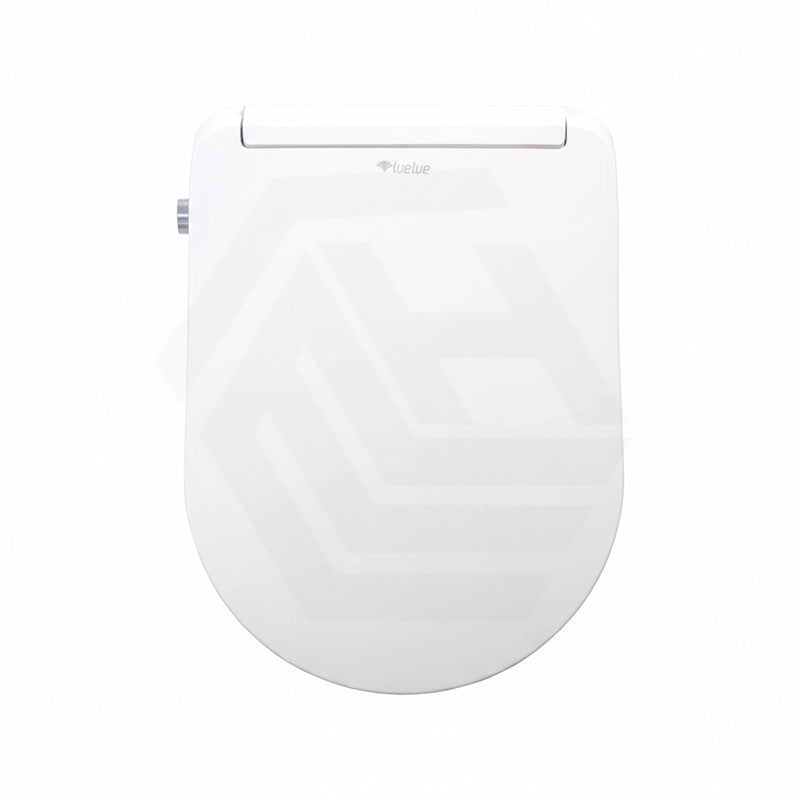 Ultra Slim Electric Intelligent Bidet Seat with Instant Heating and Remote Control for D Shape Toilets 508x375x93mm - White