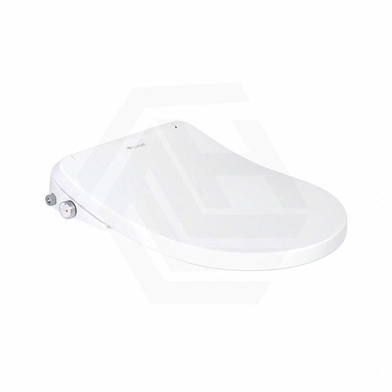 Ultra Slim Electric Intelligent Bidet Seat with Instant Heating and Remote Control for D Shape Toilets 508x375x93mm - White