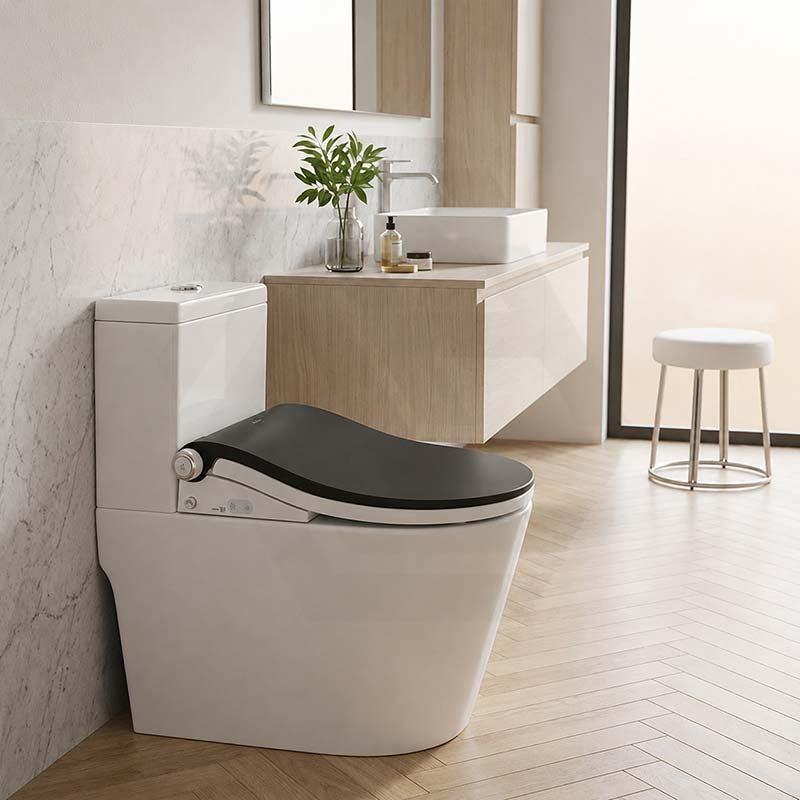 Smart Heated Bidet Seat with Built-in Speaker for D Shape / Round Shape Toilets 500x365/390x108mm - Variant Colour