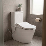 Smart Heated Bidet Seat with Built-in Speaker for D Shape / Round Shape Toilets 500x365/390x108mm - Variant Colour