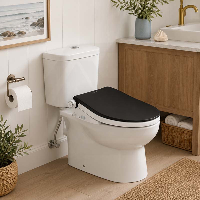 Smart Heated Bidet Seat with Built-in Speaker for D Shape / Round Shape Toilets 500x365/390x108mm - Variant Colour