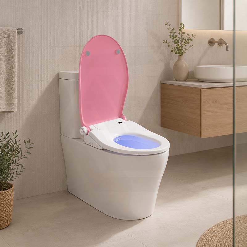 Smart Heated Bidet Seat with Built-in Speaker for D Shape / Round Shape Toilets 500x365/390x108mm - Variant Colour
