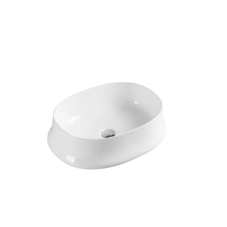 570X420X160Mm Above Counter Ceramic Basin Gloss White Oval Basins