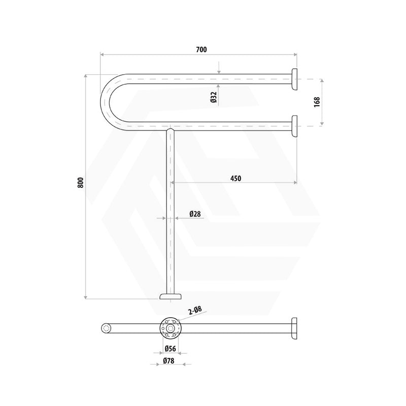 Linkware Assist Grab Rail Handrail U Shape Ambulant Accessories Special Needs