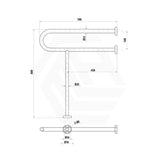 Linkware Assist Grab Rail Handrail U Shape Ambulant Accessories Special Needs