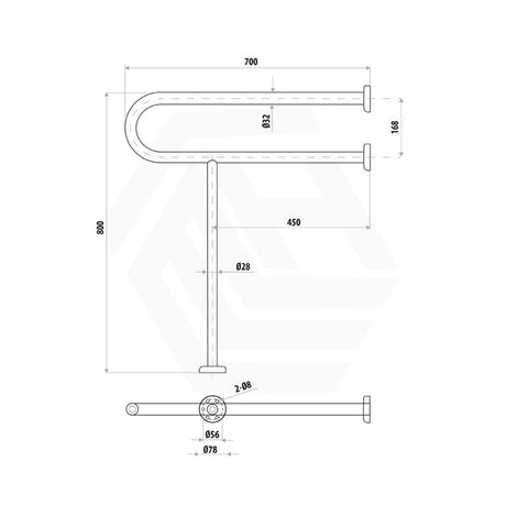 Linkware Assist Grab Rail Handrail U Shape Ambulant Accessories Special Needs