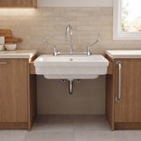 Linkware Chrome Solid Brass Lever Hob Sink Mixing Set For Care & Disabled