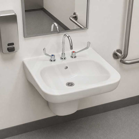 Linkware Chrome Solid Brass Gooseneck Swivel Lever Hob Sink Set For Care & Disabled