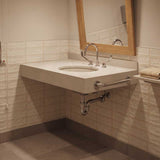 Linkware Chrome Solid Brass Gooseneck Swivel Lever Hob Sink Set For Care & Disabled