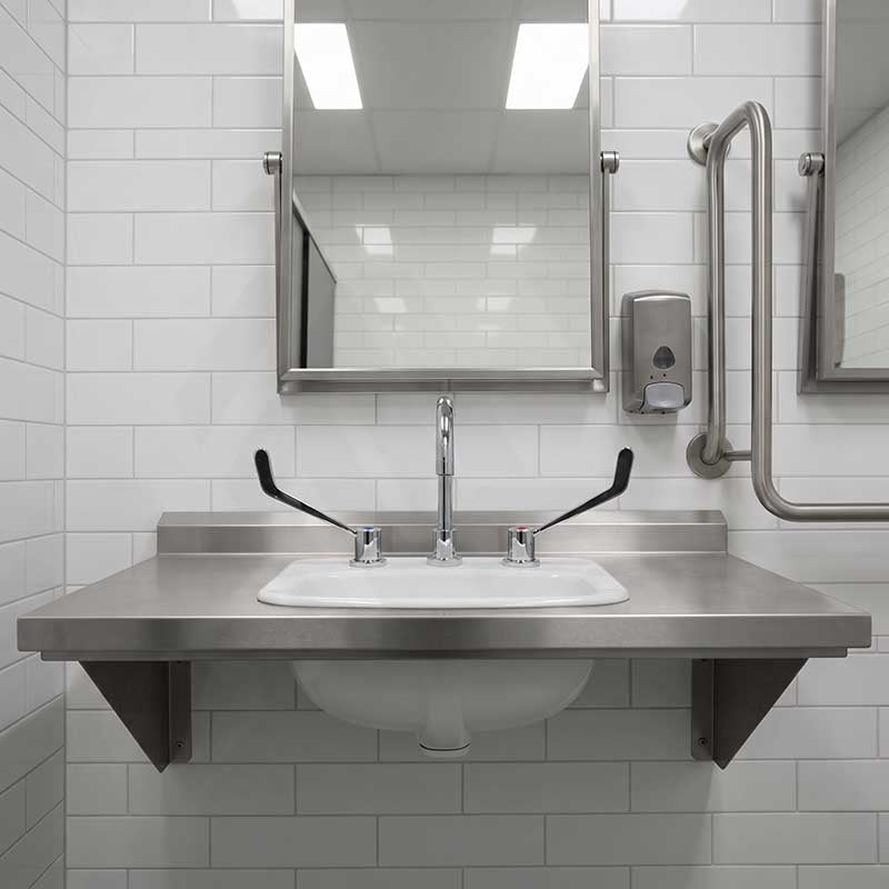 Linkware Chrome Solid Brass Gooseneck Swivel Lever Hob Sink Set For Care & Disabled