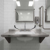 Linkware Chrome Solid Brass Gooseneck Swivel Lever Hob Sink Set For Care & Disabled
