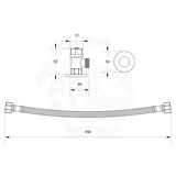 Linkware 1/4 Turn Ceramic Disk Mini Cistern Kit Chrome