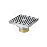 Linkware 100mm Square Grate Non-Return Floor Waste Chrome 50mm Outlet