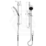 Linkware Gabe Hand Shower on Rail with 3 Functions Handheld Variant Colour Available