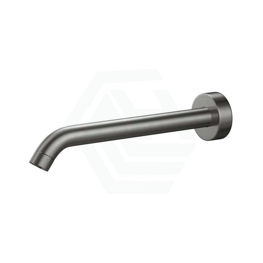 M#1(Gunmetal Grey) 220Mm Fienza Kaya Gun Metal Solid Brass Round Wall Spout For Bathroom Gunmetal