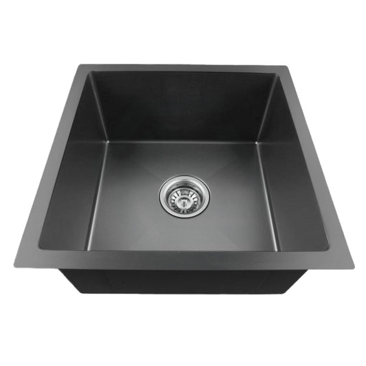 440X440X205Mm 1.2Mm Dark Grey Stainless Steel Handmade Single Bowl Top/undermount Kitchen/laundry