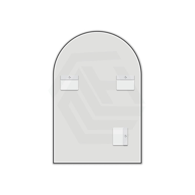 M#1(Gunmetal Grey) 600X900Mm Gunmetal Grey Aluminum Framed Arch Wall Mirror Vertical Or Horizontal