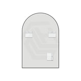 M#1(Gunmetal Grey) 600X900Mm Gunmetal Grey Aluminum Framed Arch Wall Mirror Vertical Or Horizontal