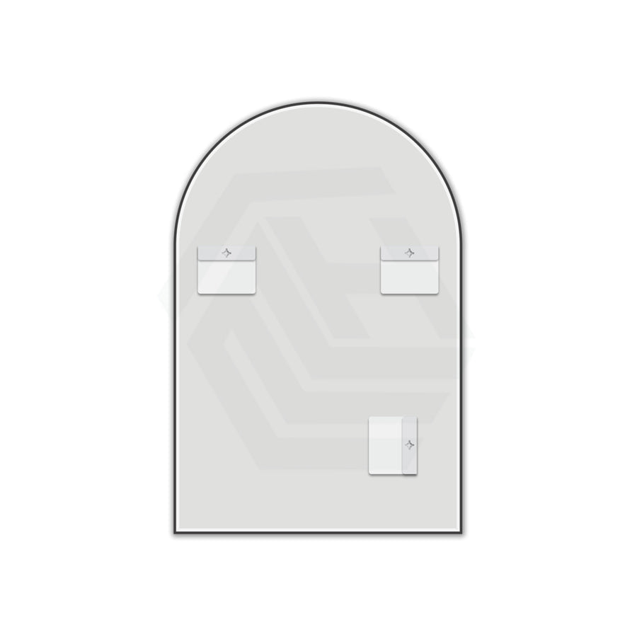 M#1(Gunmetal Grey) 600X900Mm Gunmetal Grey Aluminum Framed Arch Wall Mirror Vertical Or Horizontal