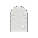 M#1(Gunmetal Grey) 600X900Mm Gunmetal Grey Aluminum Framed Arch Wall Mirror Vertical Or Horizontal