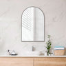 M#1(Gunmetal Grey) 600X900Mm Gunmetal Grey Aluminum Framed Arch Wall Mirror Vertical Or Horizontal