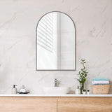 M#1(Gunmetal Grey) 600X900Mm Gunmetal Grey Aluminum Framed Arch Wall Mirror Vertical Or Horizontal