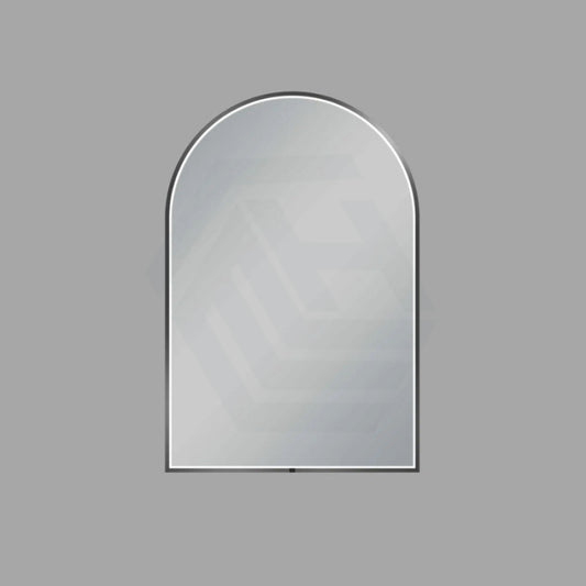 600x900mm Arch LED Gun Metal Framed Mirror