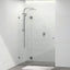Tempered Glass Frameless Shower Screen Hinges Door Panel 685-995mm Gunmetal Grey