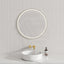 M#1(Gunmetal Grey) 700/900Mm Aulic Windsor Round Led Mirror Gun Metal Framed Touchless Backlit