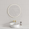 M#1(Gunmetal Grey) 700/900Mm Aulic Windsor Round Led Mirror Gun Metal Framed Touchless Backlit