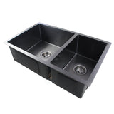 710X450X205mm 1.2mm Dark Grey Stainless Steel Handmade Double Bowls Top/undermount Kitchen Sink