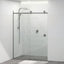 Tempered Glass Wall To Wall Sliding Shower Screen Frameless Round Handle Gunmetal Grey
