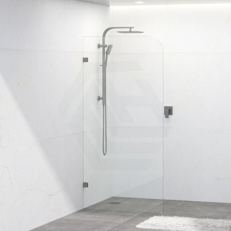 900/1000/1200X2000Mm Frameless Curved Corner Shower Screen Single Door Fixed Panel 10Mm Glass With