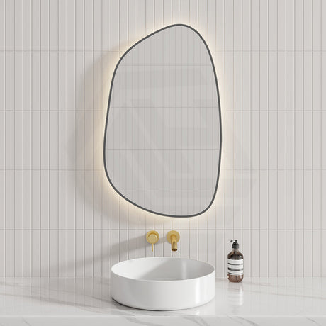M#1(Gunmetal Grey) Aulic Tarcoola 553X903Mm Gun Metal Framed Touchless Backlit Led Mirror Special