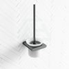 M#1(Gunmetal Grey) Cora Round Square Toilet Brush With Holder Gun Metal Brushes & Holders