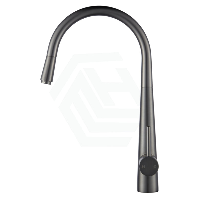 Euro Round Gunmetal Grey 360° Swivel Pull Out Kitchen Sink Mixer Tap Solid Brass Products