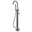 M#1(Gunmetal Grey) Fienza Kaya Floor Mounted Bath Mixer With Hand Shower Gun Metal Round Mixers