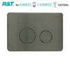 M#1(Gunmetal Grey) Fienza R&T Round Toilet Button Flush Plate Gunmetal Grey Toilets Push Buttons