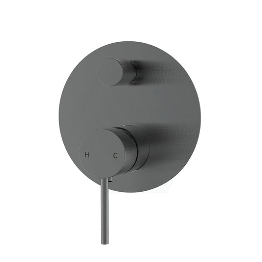 M#3(Gunmetal Grey) Ikon Hali Pin Lever Brass Gunmetal Bath/Shower Wall Mixer With Diverter Grey