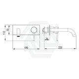 Ikon Hali Round Gunmetal Brass Bathtub/Basin Wall Mixer With Spout Pin Lever Mixers