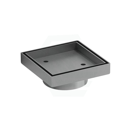 M#1(Gunmetal Grey) Gunmetal Grey Smart Tile Insert Floor Waste Shower Grate Drain 88Mm Outlet Wastes