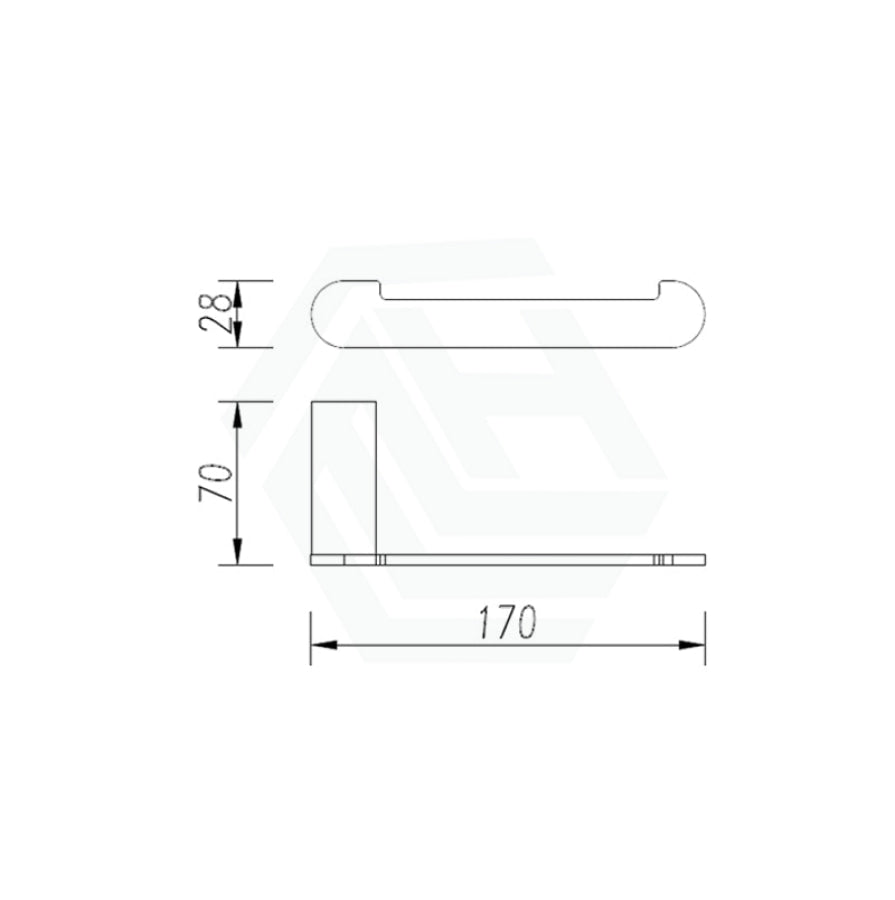 Norico 170Mm Brushed Yellow Gold Toilet Paper Holder Solid Brass Wall Mounted