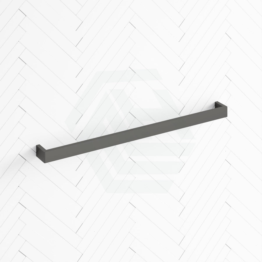 M#1(Gunmetal Grey) Norico Cavallo 600/800mm Square Brushed Gunmetal Grey Single Towel Rail