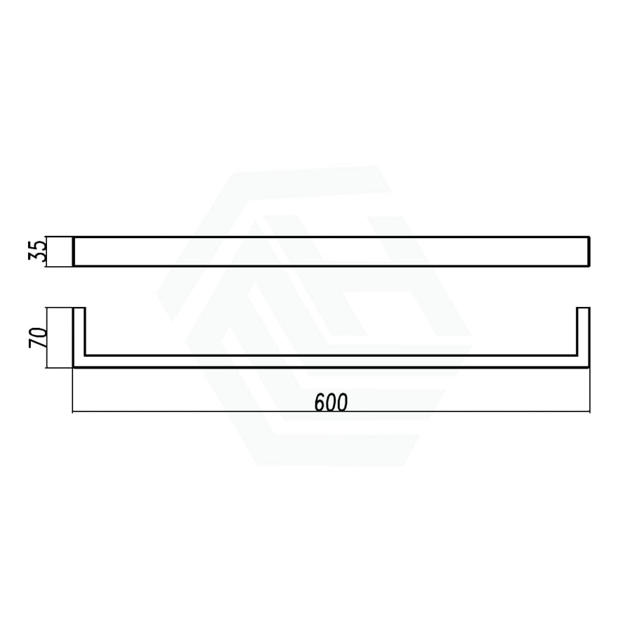 Norico Cavallo 600/800mm Square Gunmetal Grey Single Towel Rail Stainless Steel 304 Bathroom