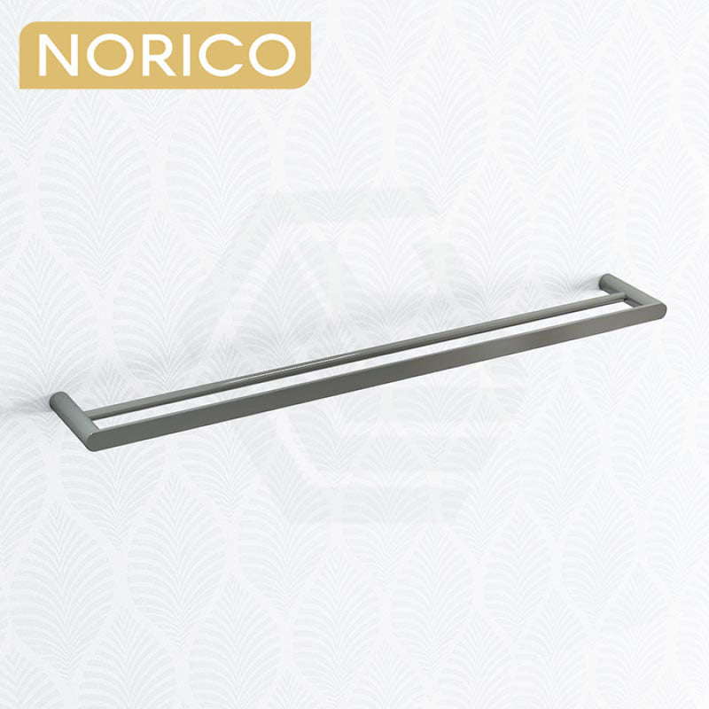 Norico Esperia 600/800Mm Gunmetal Grey Double Towel Rail Stainless Steel 304 Wall Mounted 800Mm