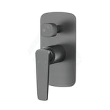 M#1(Gunmetal Grey) Norico Esperia Brushed Gunmetal Grey Solid Brass Wall Mounted Mixer With Diverter