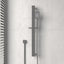 M#1(Gunmetal Grey) Norico Esperia Square Brushed Gunmetal Grey Shower Rail With 3 Mode Handheld Set