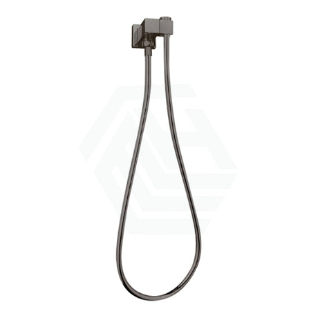 Norico Esperia Square Gunmetal Grey Shower Holder Wall Connector & Hose Only